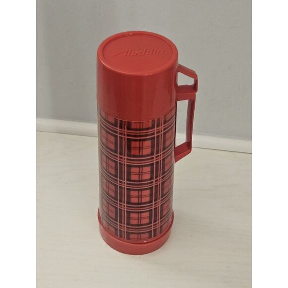 Vintage Stanley Aladdin Red Vacuum Bottle Thermos Quart Made‎ In USA - Picture 7 of 10